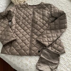 Uniqlo Quilted Packable Jacket Taupe